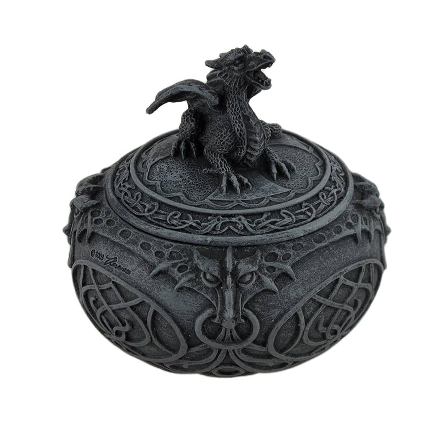 Amazon.com: Zeckos Stone Finish Dragon Globular Shaped